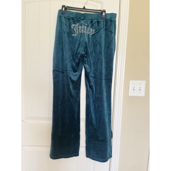 NWT JUICY COUTURE Size XL Velour Bling Tracksuits Set Rare Sea Blue - Picture 8 of 10